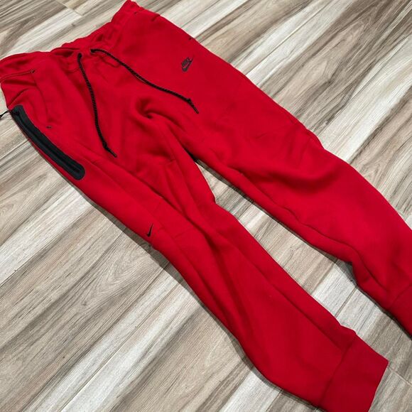 New Season Red Nike Tech Fleece Joggers - Picture 4 of 4